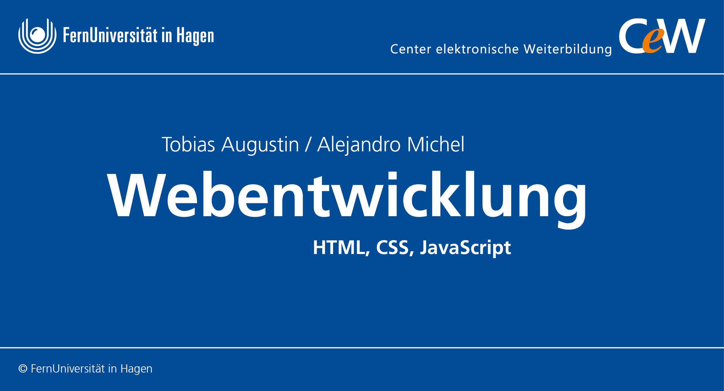 Abbildung: Startseite des Kurses 'Webentwicklung - HTML, CSS, JavaScript' von 